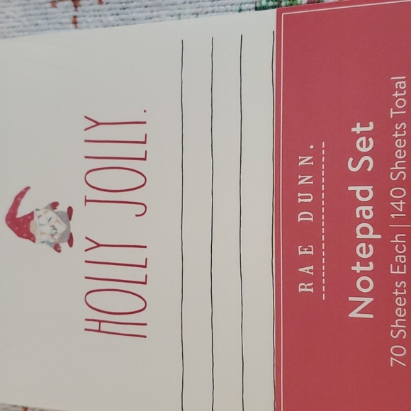 Rae Dunn 'Holly Jolly and Merry & Bright' Notepad Set - Picture 3 of 4